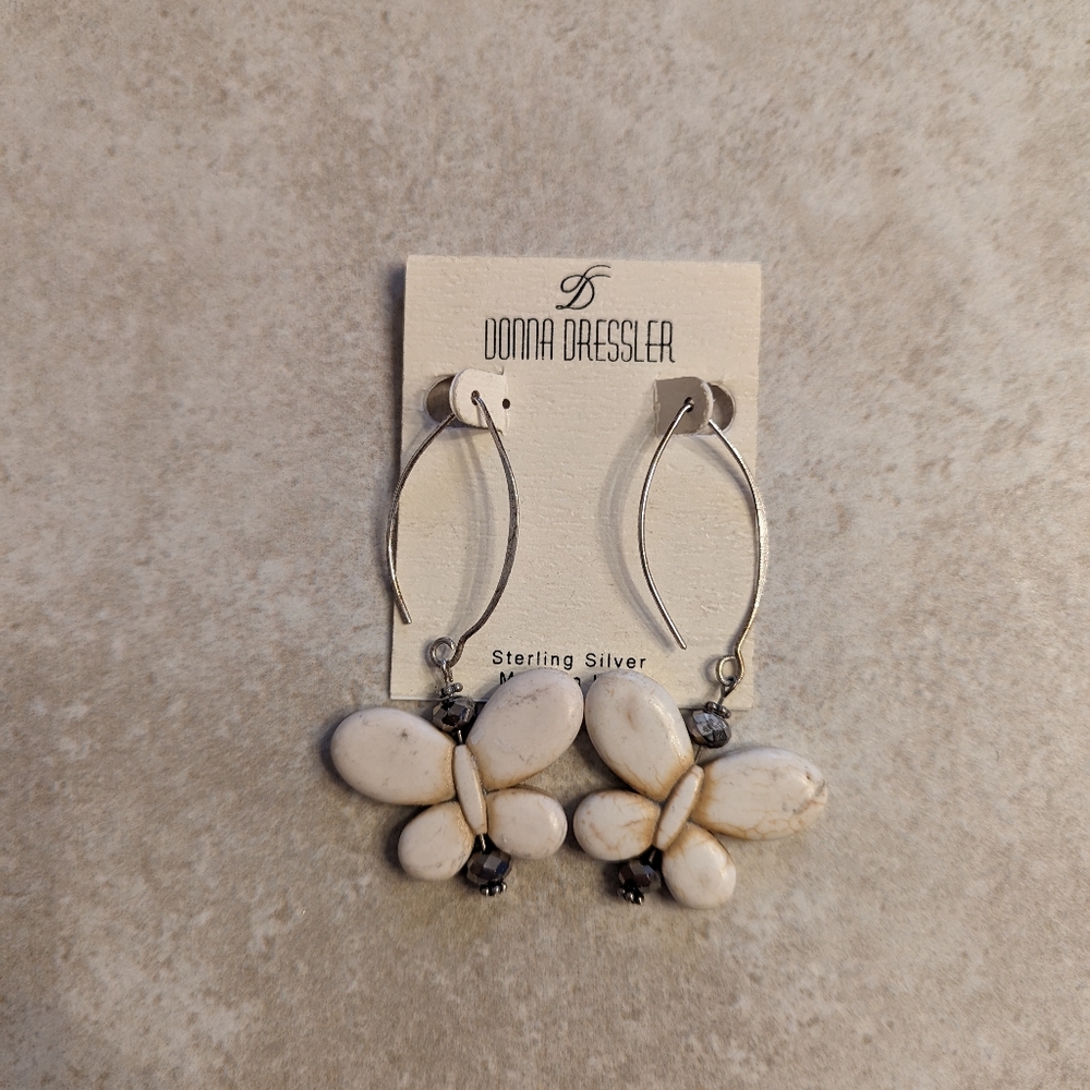 Donna Dressler Sterling Silver and Natural Stone 🦋 Butterfly Set - Picture 2 of 9